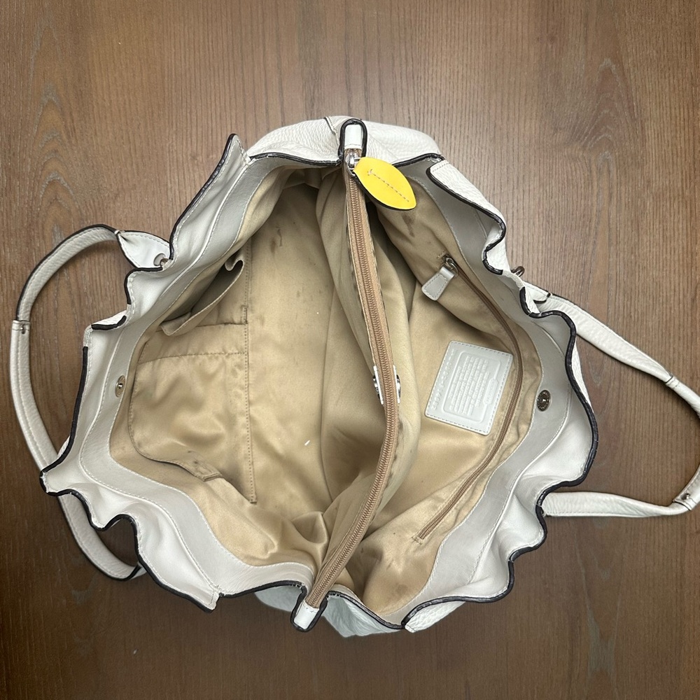 Coach Penelope Pebbled Leather Shoulder Bag with Yellow Charms - Picture 7 of 9